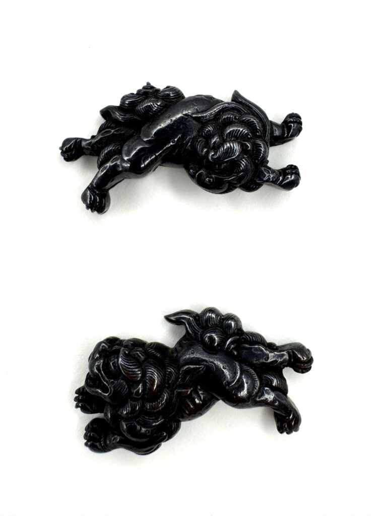 獅子図目貫